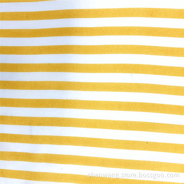 Tecido para roupas com listras amarelas tecidas em rayon para impressão